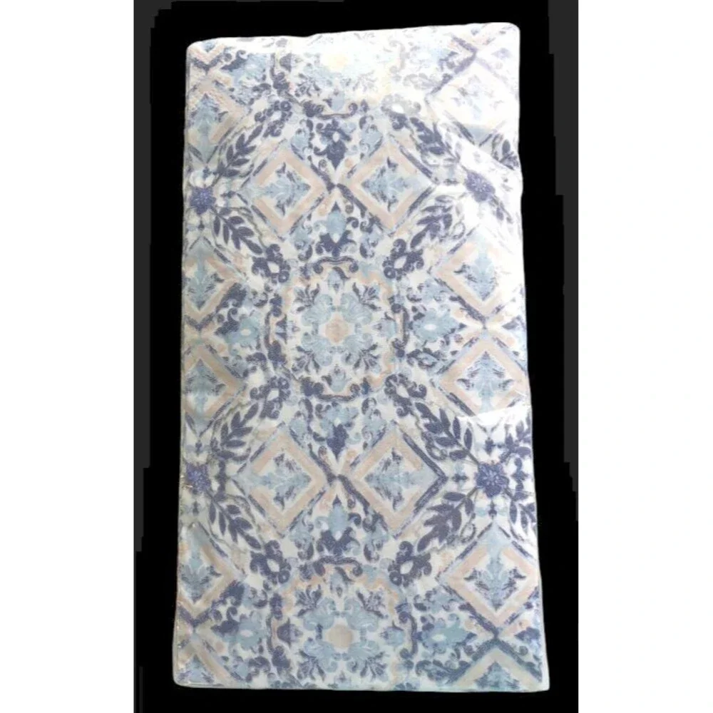 Blue Medallion Diamond Paper Napkins Hand Towels Bathroom 26 pk Set of 2 Summer